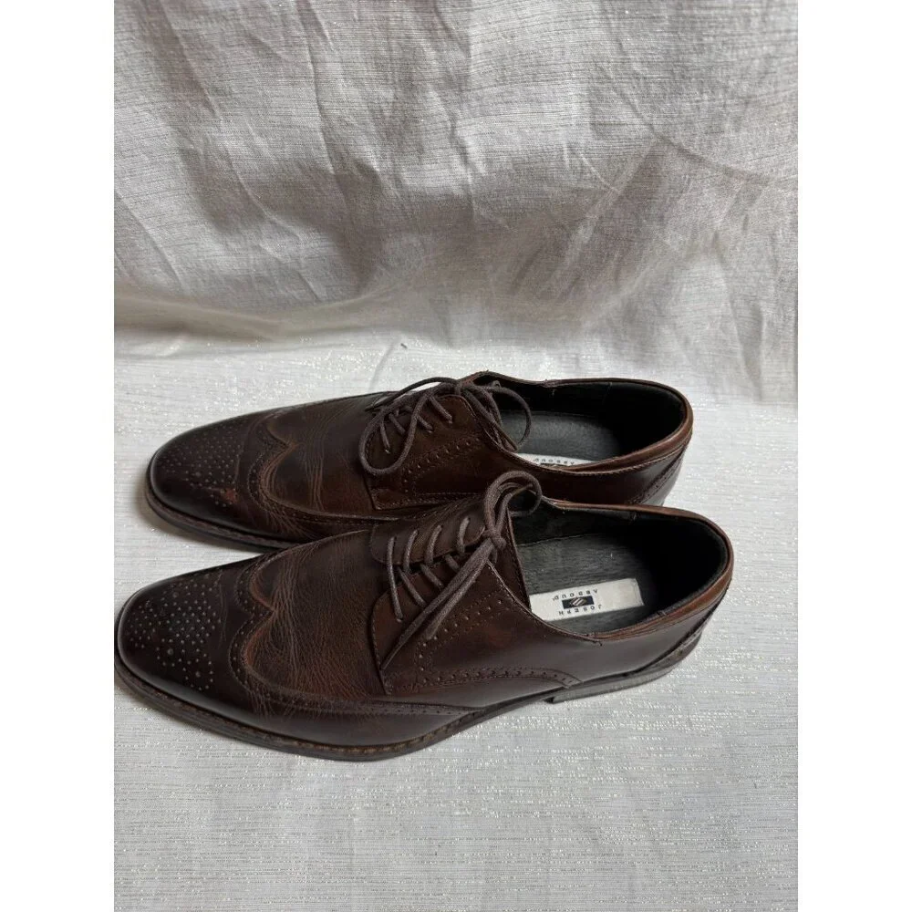 Joseph Abboud Men's Dark Brown K125B Wingtip Oxford Lace Up Shoes Size 10.5